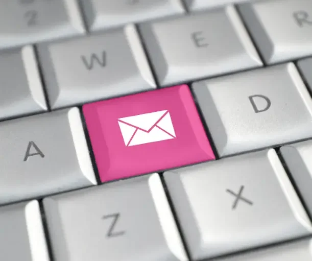 Image of keyboard with email button