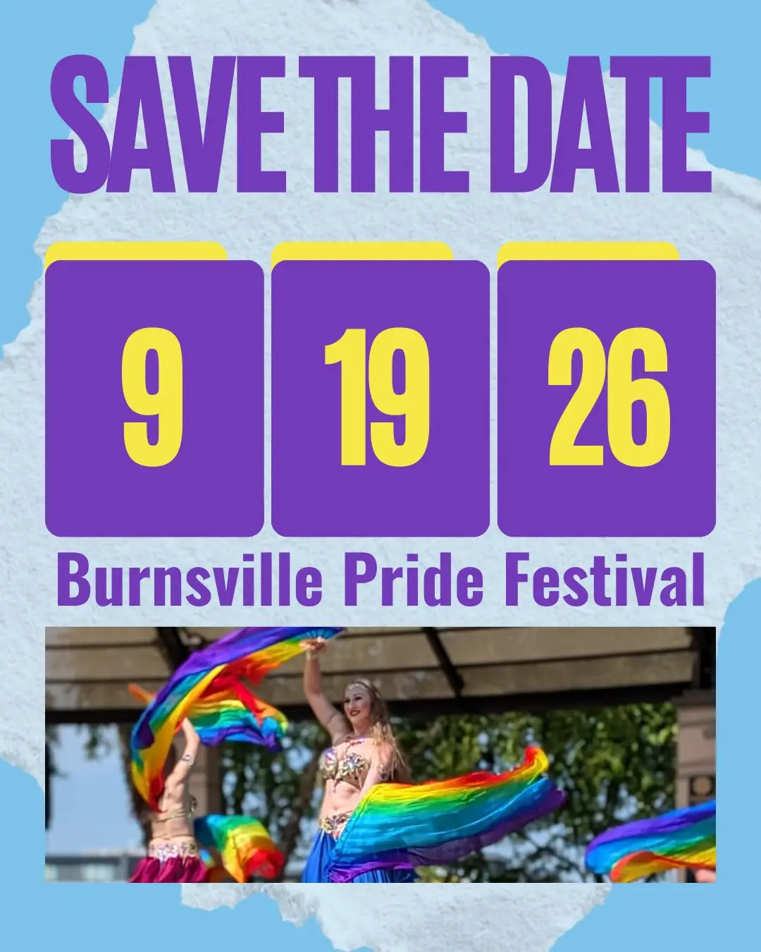 Burnsville Pride SAVE THE DATE Logo 09-19-2026