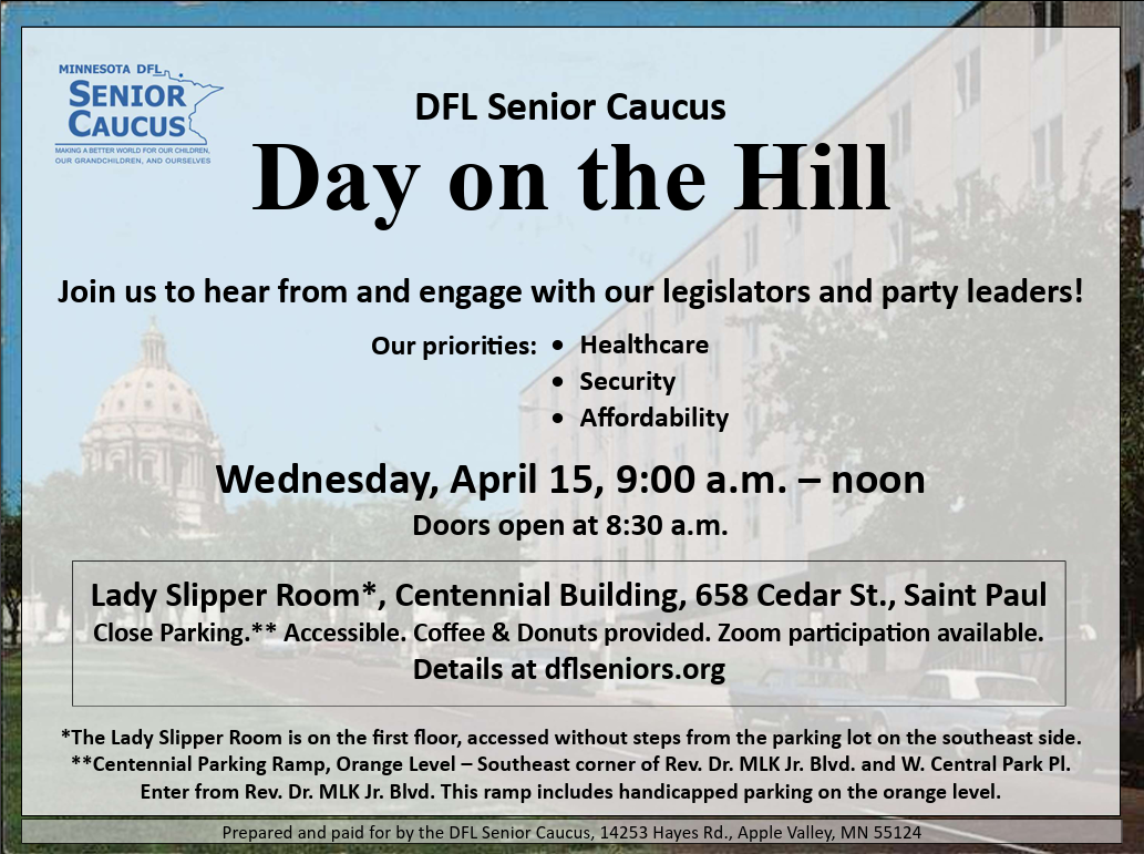DFL Senior Caucus Day on the Hill 04-15-2026