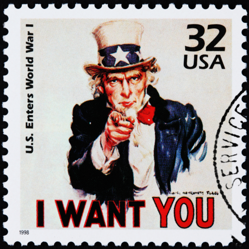 I Want You Uncle Sam Stamp